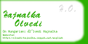 hajnalka olvedi business card
